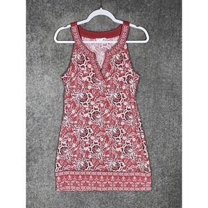 Magnolia Grace‎ Sleeveless V-Neck Floral Dress Womens Size Small Petite Stretch
